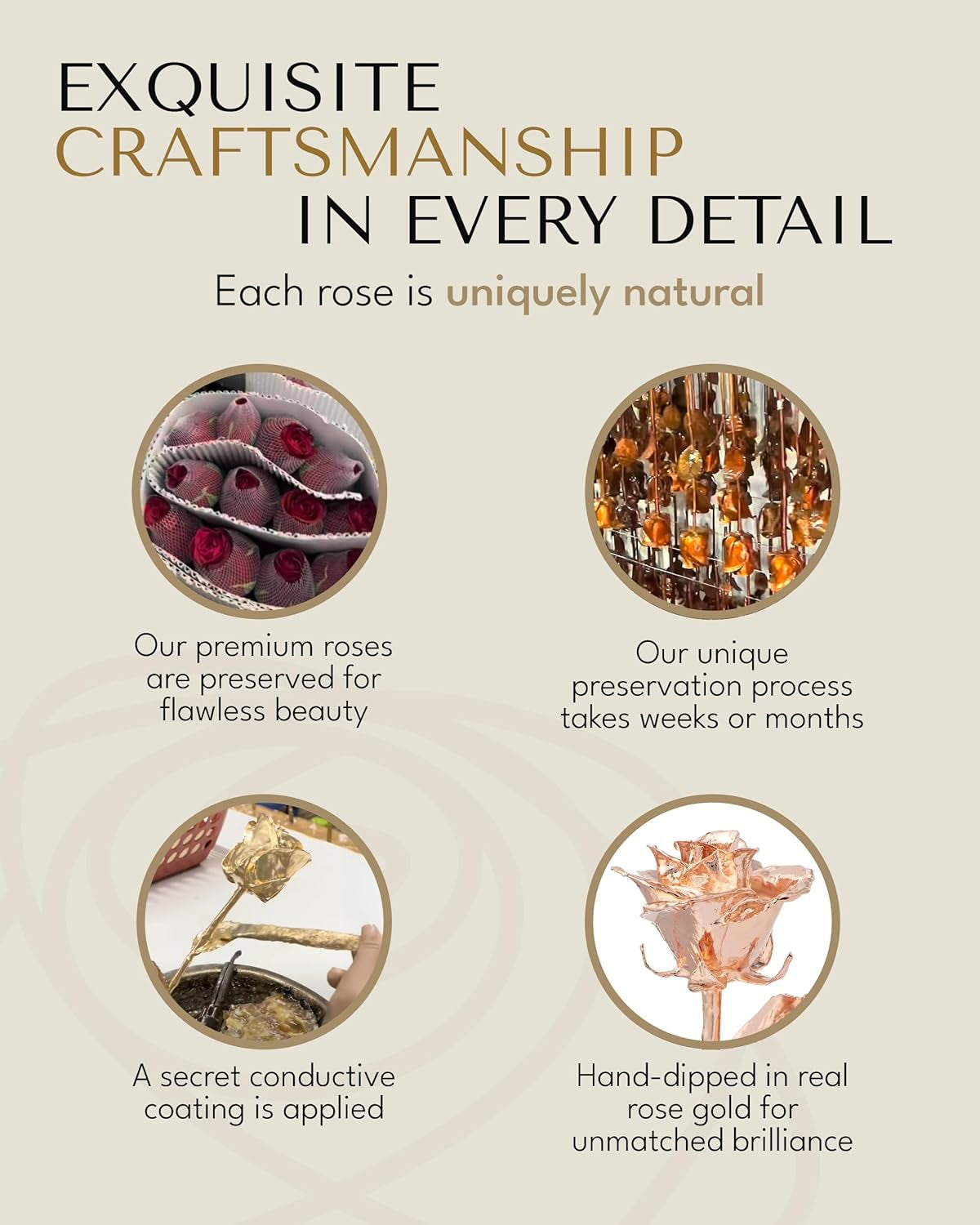Real Rose Dipped in Rose Gold, Handcrafted Preserved Rose in Luxury Gold Gift Box, Romantic Gift for Her, Elegant Keepsake for Anniversary, Valentine'S Days, or Birthday.