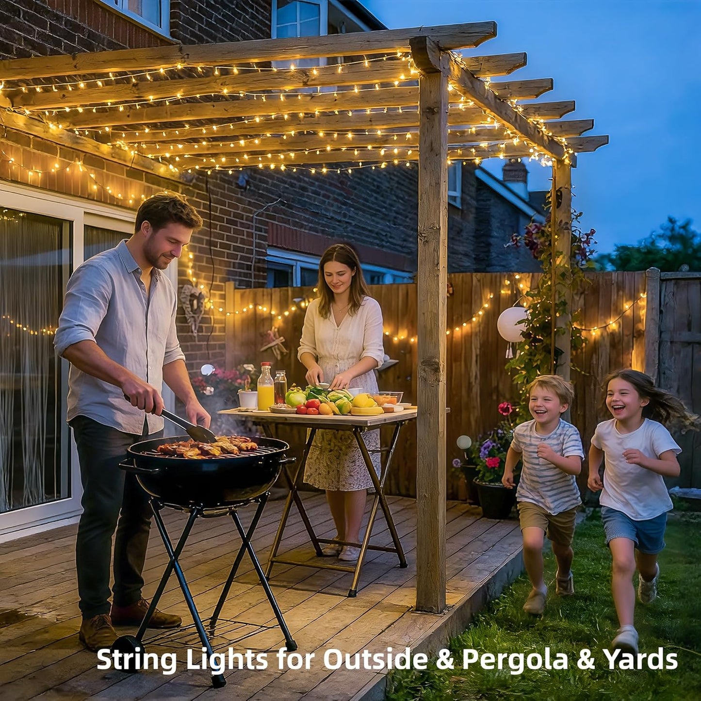 168FT 600 LED String Lights for outside Clear Wire, Warm White Christmas Lights Outdoor Waterproof, Tree Lights Outdoor Plug in for Patio Wedding Party Holiday Christmas Bedroom Pergola Decor